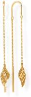Золотые серьги продевки «Крылья» 0221248-00240