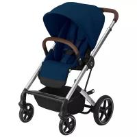 Прогулочная коляска Cybex Balios S Lux с дождевиком, Navy blue/silver frame, цвет шасси: серебристый