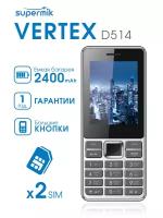 Мобильный телефон Vertex D514 черный металлик