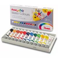 Pentel Акварель Arts Water Colours 12 цветов х 5 мл (WFRS-12)