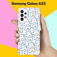 Силиконовый чехол на Samsung Galaxy A23 Белый человечек / для Самсунг Галакси А23 5 Джи