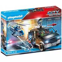 Конструктор Playmobil Погоня на вертолете (Helicopter Pursuit with Runaway Van), арт.70575