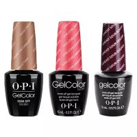 Гель-лак OPI GELCOLOR, Комплект 3 цвета. (1.Inside the ISABELLEtway 2. Live Love Carninal 3. I Knead Sour-Dough) Объем 15 мл