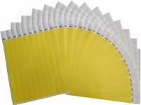 Бумажные контрольные браслеты цвет желтый 100 штук