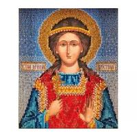 Радуга бисера Набор для вышивания бисером Святая Кристина (B334), разноцветный, 1 шт., 14.5 х 12 см