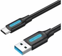 Vention Кабель USB Type C M/3.0 AM для быстрой зарядки для Samsung Galaxy S10/S9, Huawei P20/10/Pro, черный, 1м