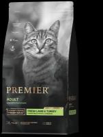 Сухой корм для кошек Premier cat Lamb&Turkey ADULT (Свежее мясо ягненка с индейкой для кошек) 400 г