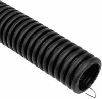 Труба гофрированная ПНД d16мм с протяжкой черн. (уп.100м) Rexant 28-0016-3
