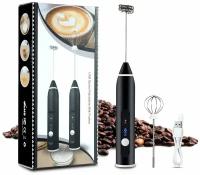 Мини-миксер ручной USB Speed Adjustable Milk Frother / Капучинатор / ручной миксер для латте / кофе / AB Shop