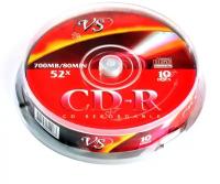 Диск VS CD-R 80 52x Cake Box, 10 шт