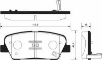 Колодки тормозные задние дисковые к-кт Sangsin Brake SP1247