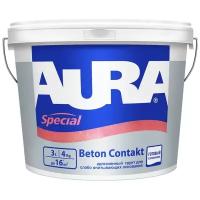 Грунтовка Aura Beton Contakt, 4 кг, 3 л, розовый