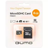 Карта памяти Qumo microSDHC class 6 + SD adapter