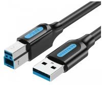 Vention Кабель для принтера, сканера, МФУ USB 3.0 тип разъемов AM/BM, черный, длина 1 м