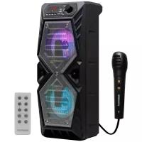 Портативная караоке система Telefunken TF-PS1276B, 35 Вт, FM, AUX, USB, BT, 1200 мАч, чёрная