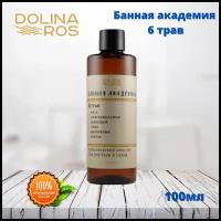 DOLINA ROS Банная академия 6 трав ароматическая смесь для бани и ванны 100%натуральный 100мл