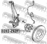 Ступица передняя, 0282Z62F FEBEST 0282-Z62F