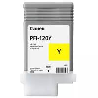 Картридж Canon PFI-120Y, 2888C001, 130 стр, желтый