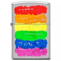 Zippo Classic зажигалка бензиновая Rainbow Satin Chrome 60 мл 56.7 г