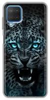 Дизайнерский силиконовый чехол для Самсунг А12/М12 / Samsung Galaxy M12 Темный леопард