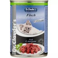 Консервы dr.clauder`s для кошек лосось premium cat food fish 415г