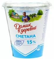 Домик в деревне Сметана 15% 300 г 1 шт