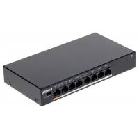 DAHUA Коммутаторы DH-PFS3008-8ET-60 8-портовый неуправляемый коммутатор с РоЕ, 4xRJ45 100Mb PoE, 4xRJ45 100Mb, суммарно 60Вт, коммутация 1.8 Гбит с