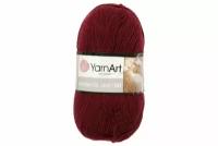 Пряжа Yarnart Merino De LUXE вишня (577), 50%шерсть/50%акрил, 280м, 100г, 1шт