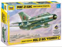 Сборная модель ZVEZDA Советский истребитель МиГ-21БИС (7259) 1:72