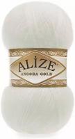 Пряжа Alize Angora Gold молочный (62), 80%акрил/20%шерсть, 550м, 100г, 1шт