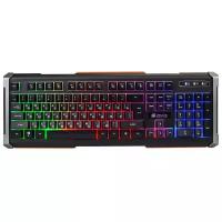 Клавиатура Oklick 710G BLACK DEATH черный/серый USB Multimedia Gamer LED