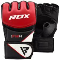 Перчатки ММА RDX F12 MMA Grappling Gloves искусственная кожа красный цвет красный размер M