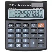 Калькулятор Citizen настольный, 10 разрядов, двойное питание, 124x102 мм (SDC-810BN)