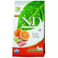 Сухой корм для собак Farmina N&D, беззерновой, рыба, c апельсином (для мелких пород)