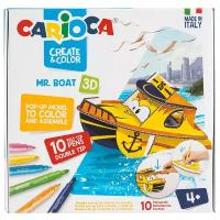 Сборная модель Carioca Раскрась и собери 3D Катер Mr. Boat