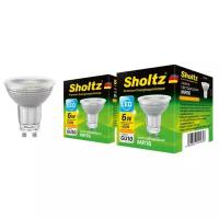 Комплект из 2 светодиодных ламп Sholtz софит 6Вт GU10 2700К MR16 220-240В стекло