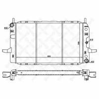 Радиатор системы охлаждения Ford Sierra 2.0i 87-93 STELLOX 1025819SX