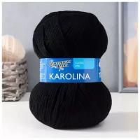 Пряжа Karolina (Каролина) 100% акрил 438м/100гр черный (1) Семеновская пряжа Чёрный Россия