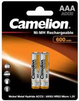 Аккумулятор бытовой Camelion R03 AAA BL2 NI-MH 600mAh