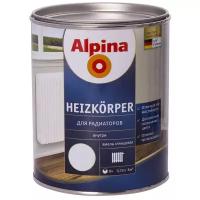 Эмаль алкидная (А) Alpina Heizkoerper для радиаторов, глянцевая, белый, 0.75 л