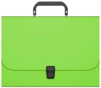ErichKrause Портфель пластиковый с 12 отделениями Matt Neon A4, зеленый