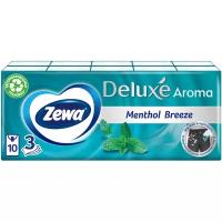 Платочки Zewa Deluxe Ментол, 10 шт., 10 пачек