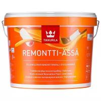 Краска Tikkurila Remontti-Assa влагостойкая моющаяся полуматовая бесцветный 9 л