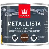 Tikkurila Metallista,Специальная атмосферостойкая краска по ржавчине для внутренних и наружных работ,Коричневая,0,4л