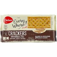 Крекеры Delser Crackers Integrali из непросеянной муки, 200 г