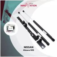 Газовые упоры (амортизаторы) капота Autoinnovation подходит для Nissan Almera / Sunny N16, / газлифт Ниссан Альмера / Санни N16, арт. Ai01-15