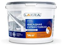 Краска Лакра. Акриловая Фасадная Суперстойкая Белоснежная, 14 кг