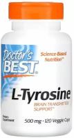 L-Тирозин 500 мг, L-Tyrosine 500 mg, Doctor's Best, 120 вегетарианских капсул