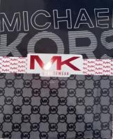 Пижама Michael Kors L мужская черная с серым, лонгслив с лого на груди и брюки в монограмму