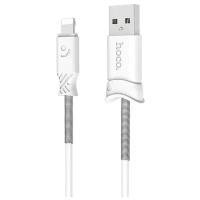 Кабель Hoco X24 Pisces USB - Lightning, 1 м, 1 шт., белый